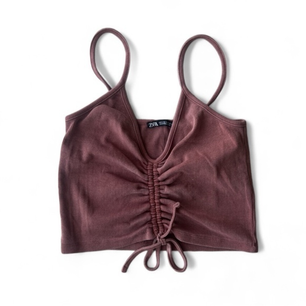 ZARA Ribbed Crop Tank